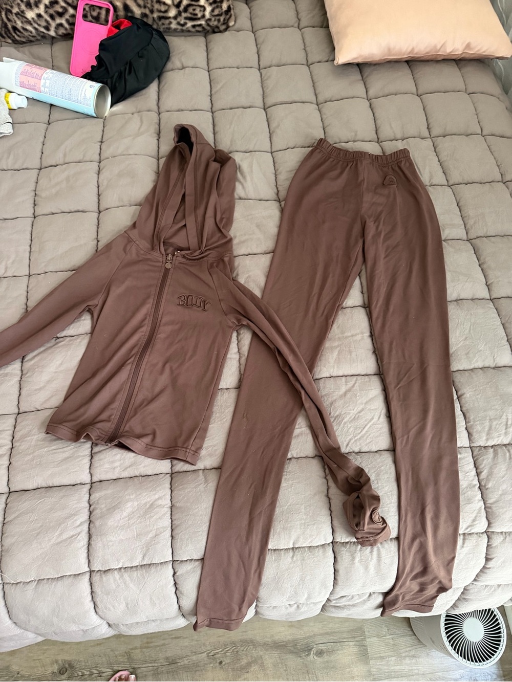 BodyByRaven brown basics classic Leggings Set